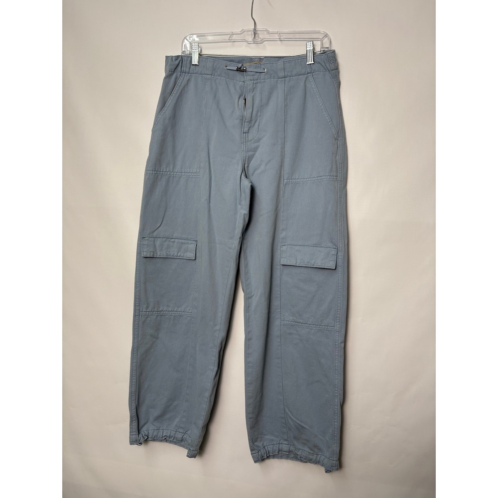 Hudson Drawstring Pant ABL Dusty Blue Relaxed Wide Leg Cargo Pants Womens Small